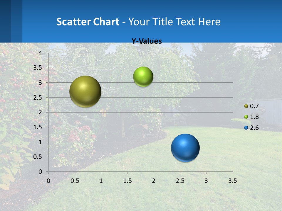 A Yard With A Fence And Trees In The Background PowerPoint Template