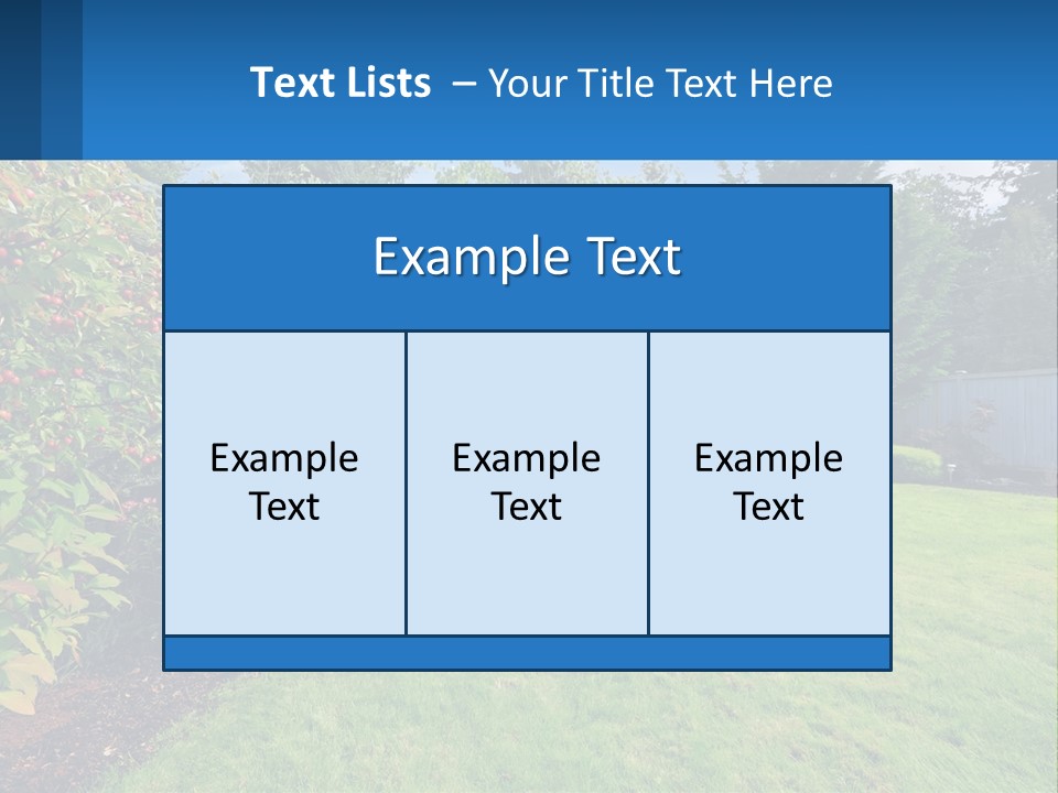 A Yard With A Fence And Trees In The Background PowerPoint Template