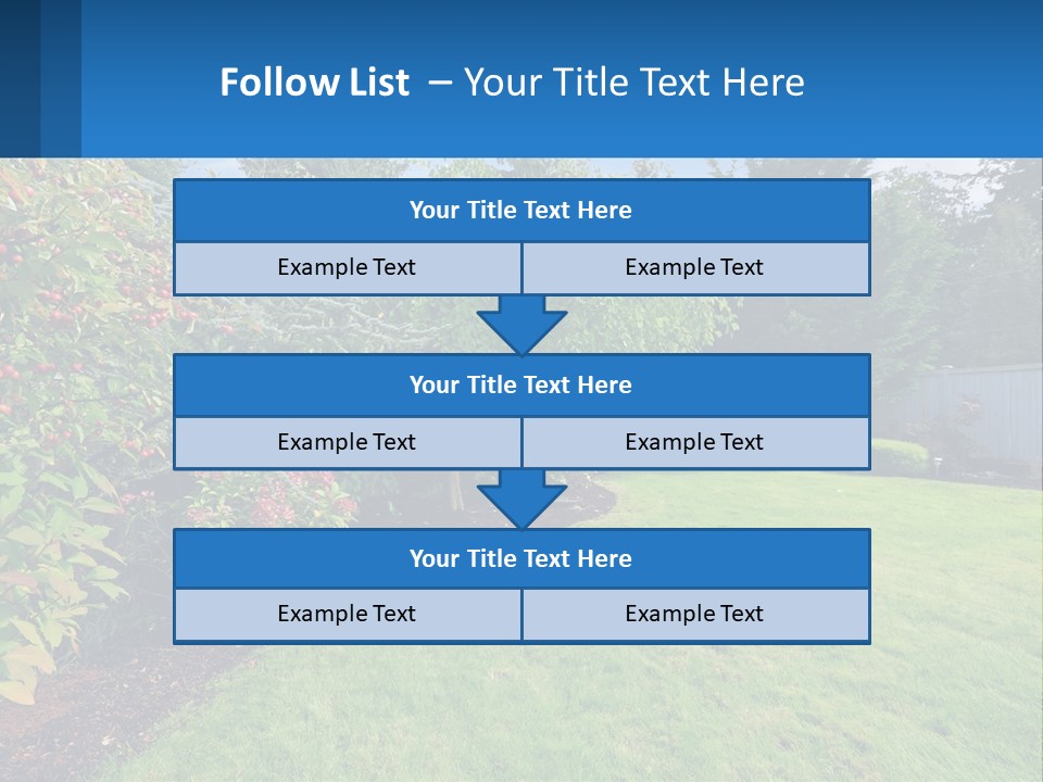 A Yard With A Fence And Trees In The Background PowerPoint Template