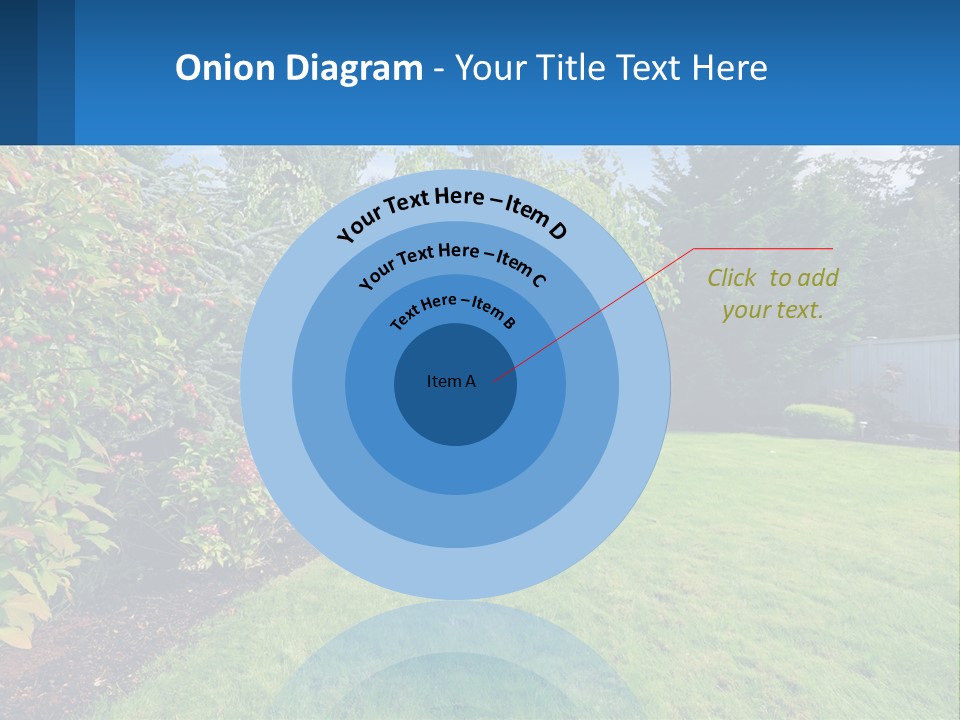 A Yard With A Fence And Trees In The Background PowerPoint Template