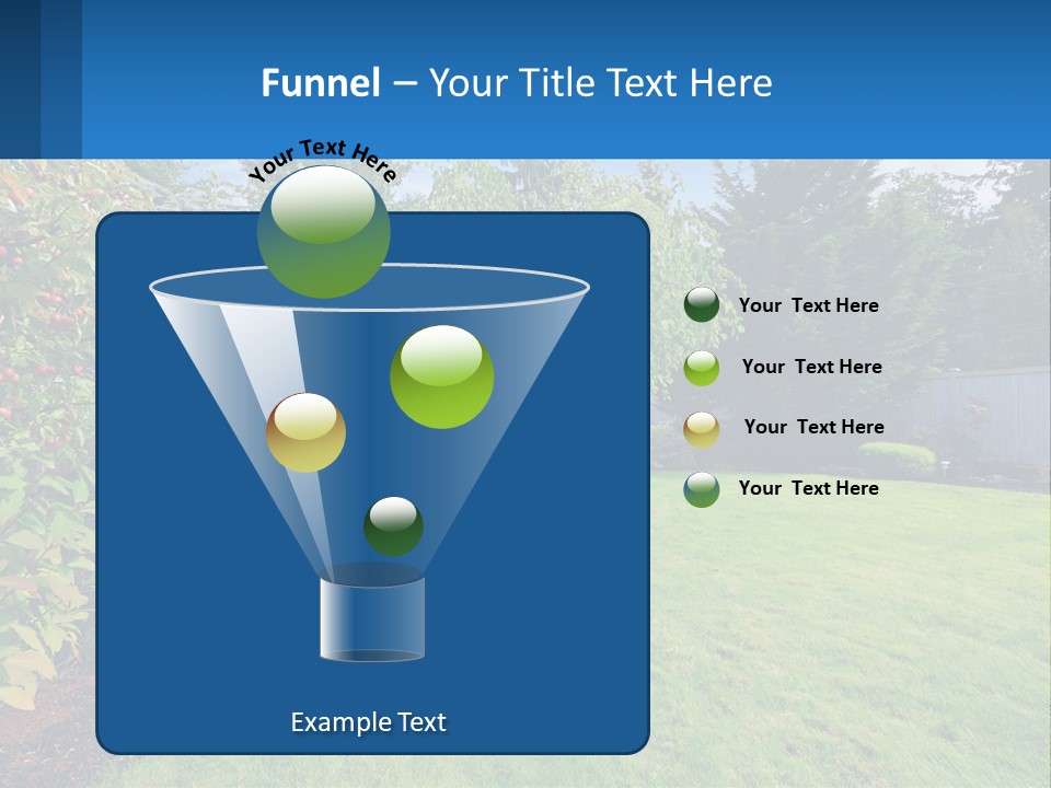 A Yard With A Fence And Trees In The Background PowerPoint Template