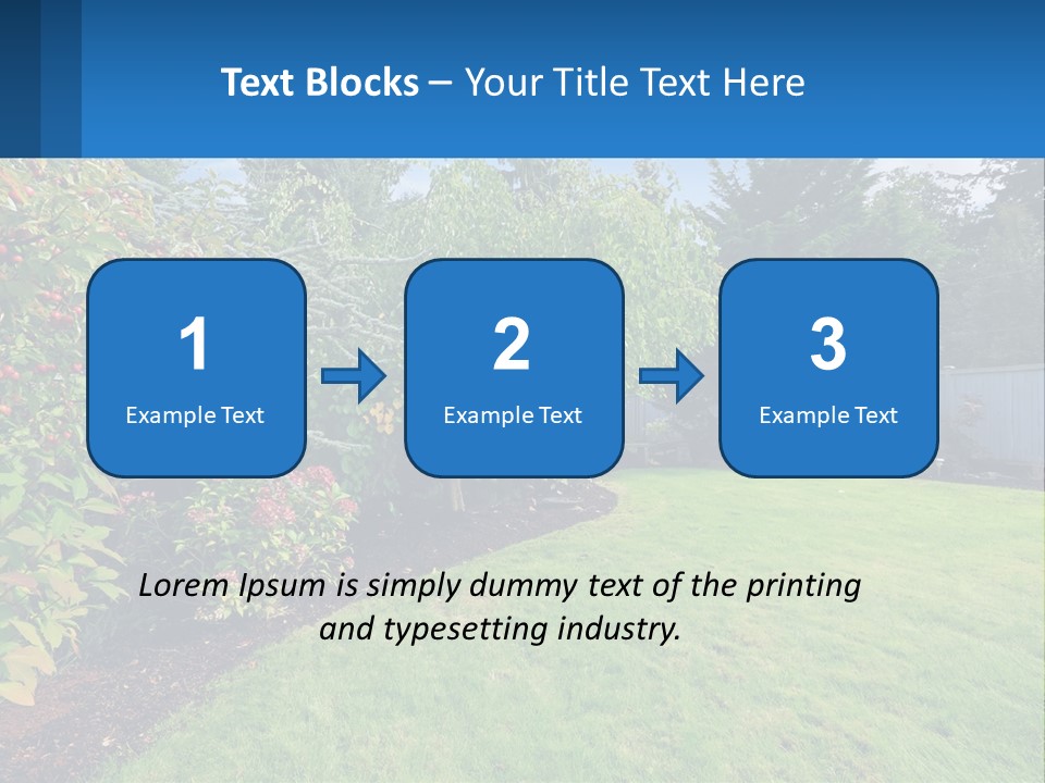 A Yard With A Fence And Trees In The Background PowerPoint Template