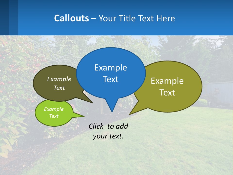 A Yard With A Fence And Trees In The Background PowerPoint Template