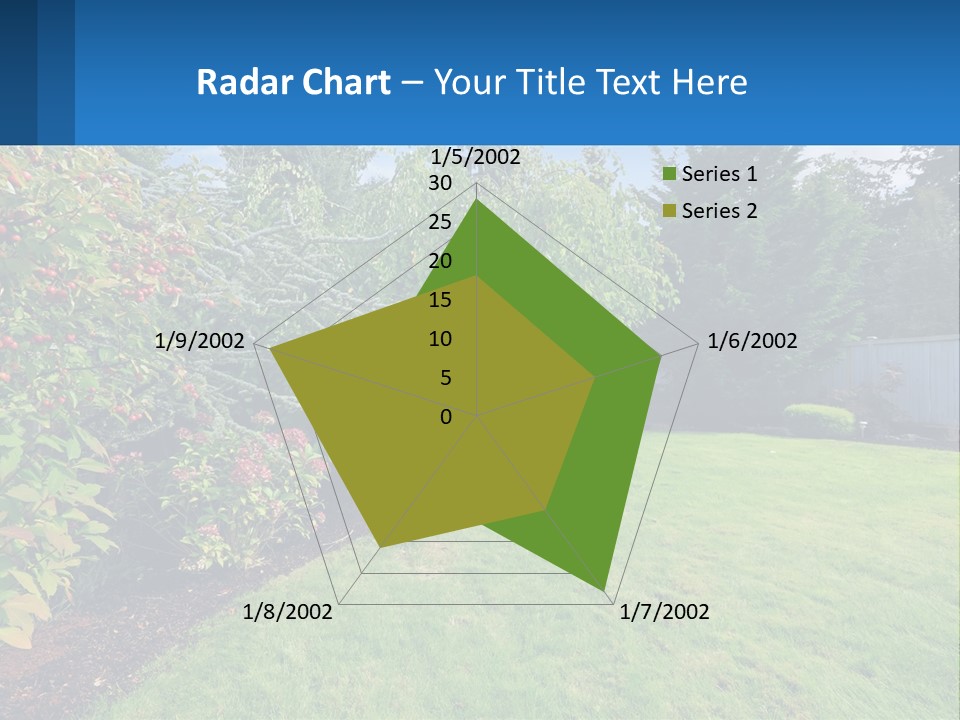 A Yard With A Fence And Trees In The Background PowerPoint Template
