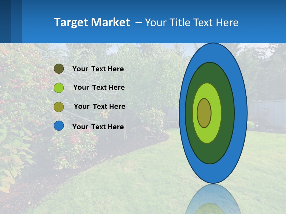 A Yard With A Fence And Trees In The Background PowerPoint Template