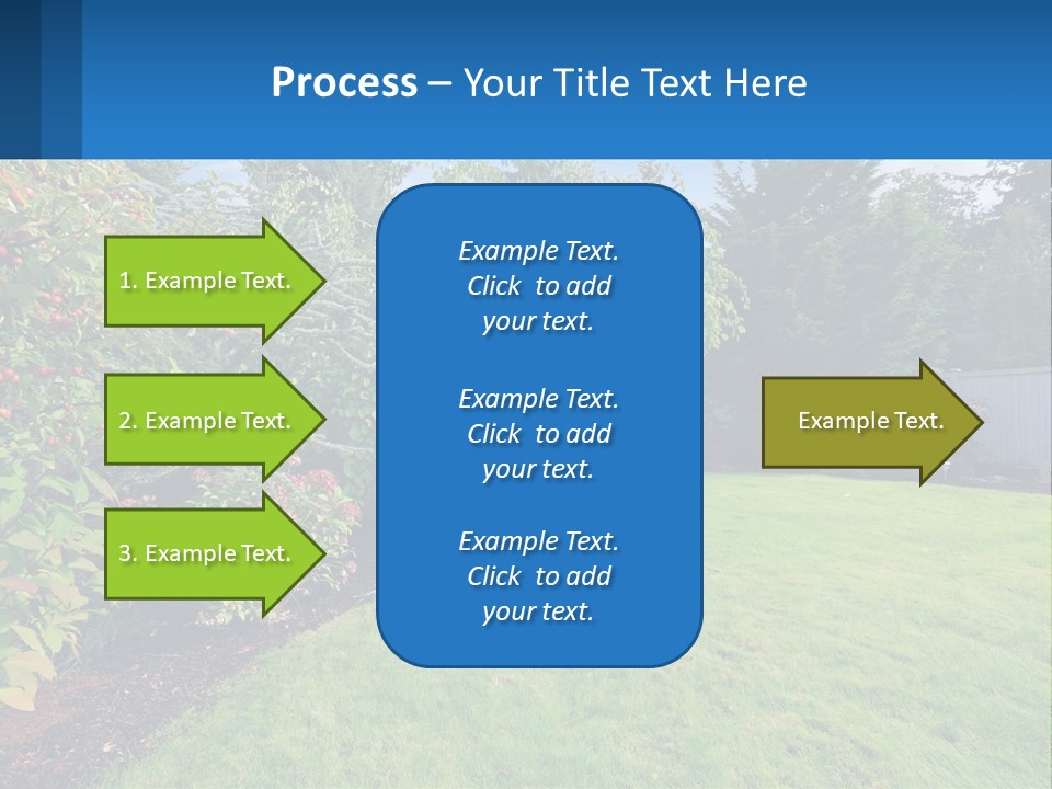 A Yard With A Fence And Trees In The Background PowerPoint Template