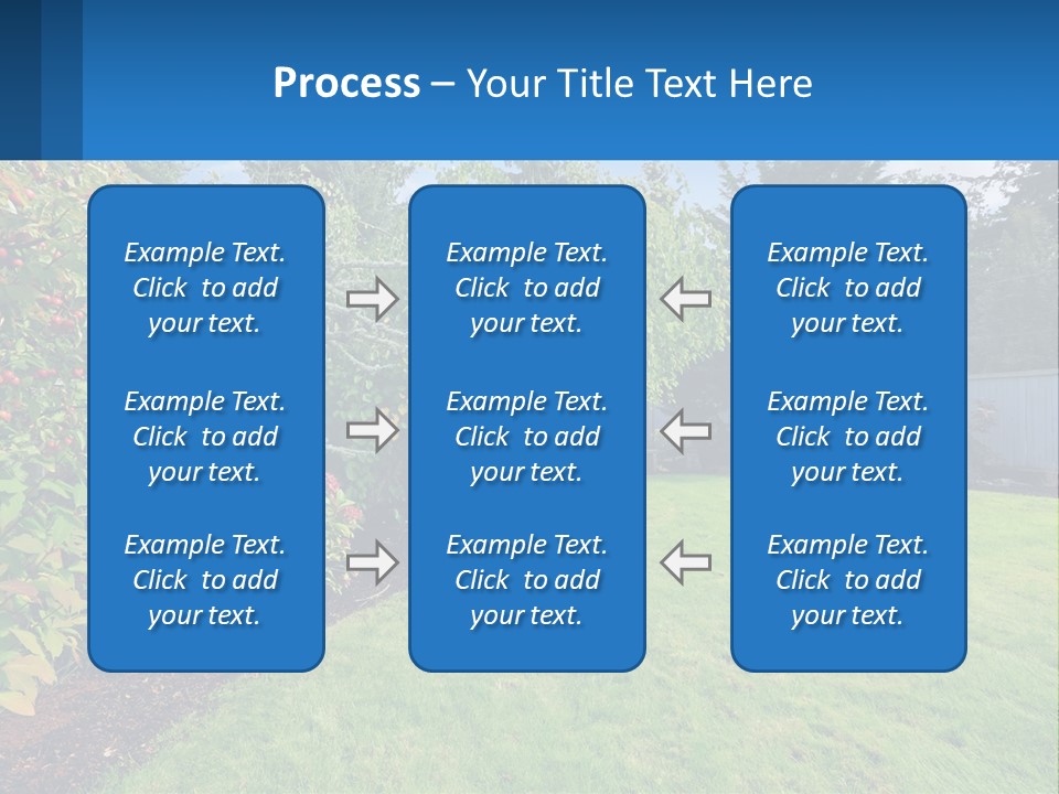 A Yard With A Fence And Trees In The Background PowerPoint Template