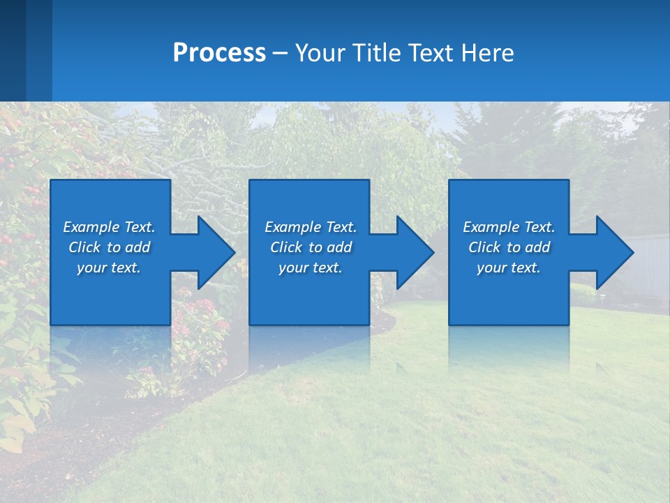 A Yard With A Fence And Trees In The Background PowerPoint Template