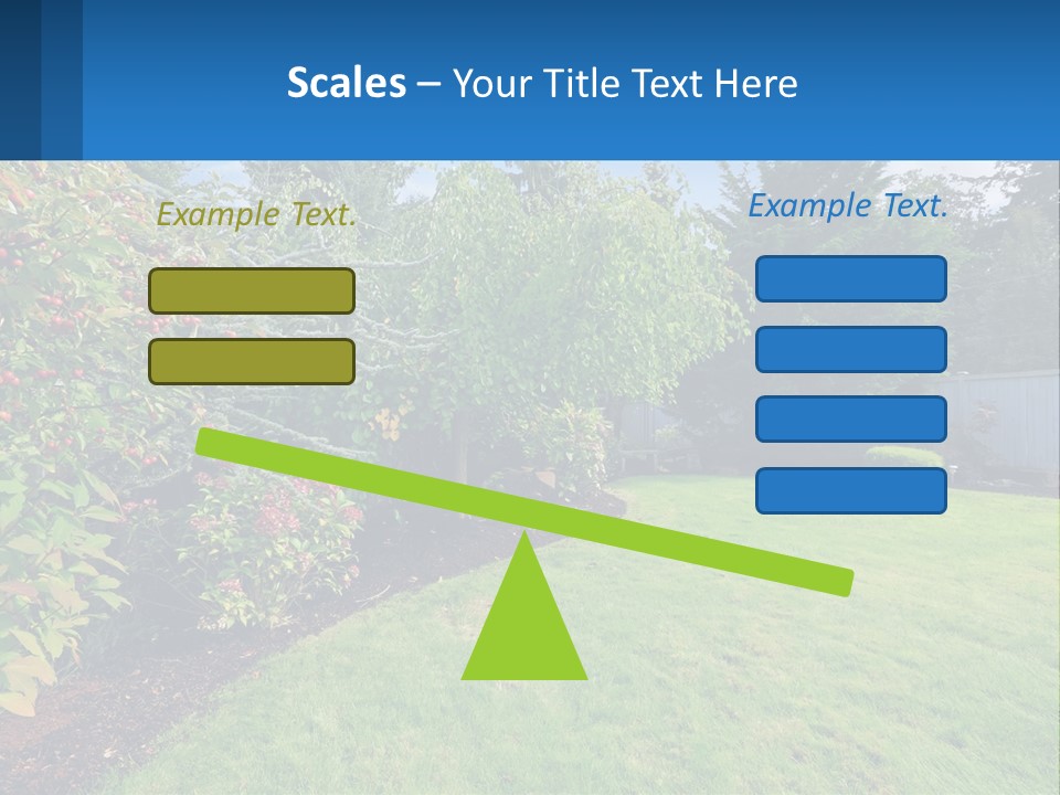 A Yard With A Fence And Trees In The Background PowerPoint Template
