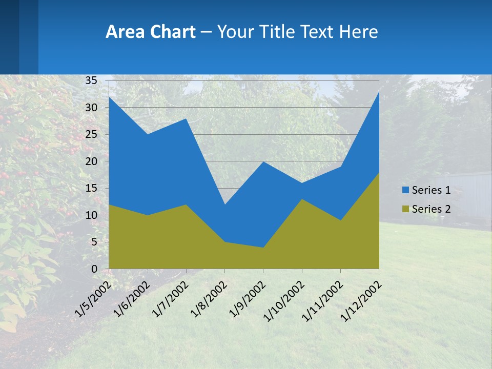 A Yard With A Fence And Trees In The Background PowerPoint Template