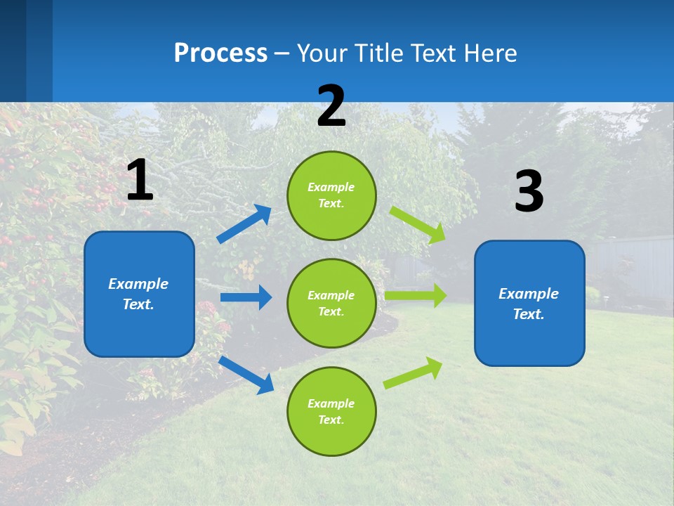 A Yard With A Fence And Trees In The Background PowerPoint Template