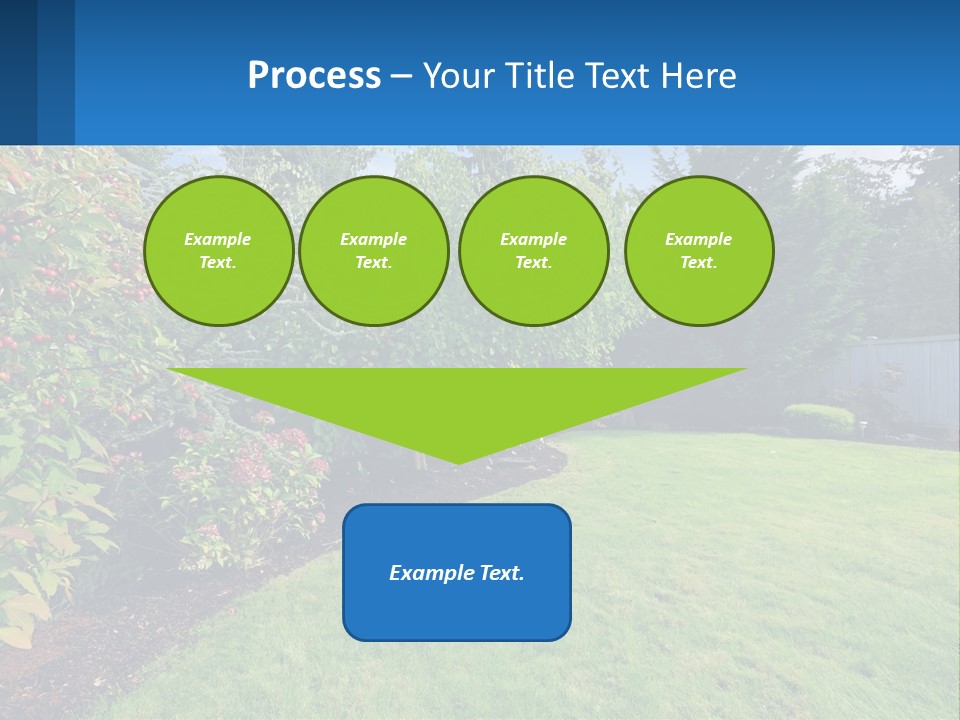 A Yard With A Fence And Trees In The Background PowerPoint Template