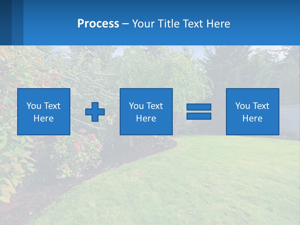 A Yard With A Fence And Trees In The Background PowerPoint Template