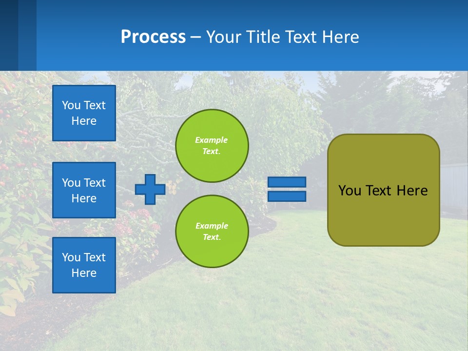 A Yard With A Fence And Trees In The Background PowerPoint Template