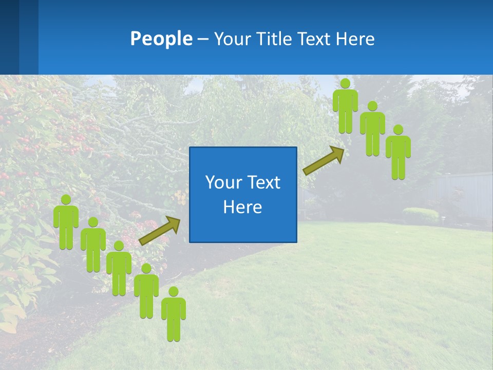 A Yard With A Fence And Trees In The Background PowerPoint Template