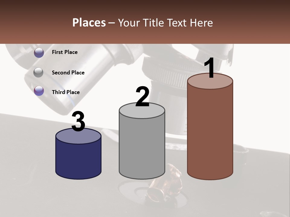 A Microscope And A Piece Of Chocolate On A Table PowerPoint Template