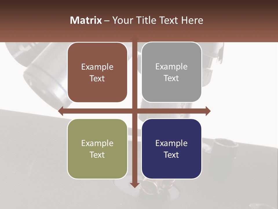 A Microscope And A Piece Of Chocolate On A Table PowerPoint Template