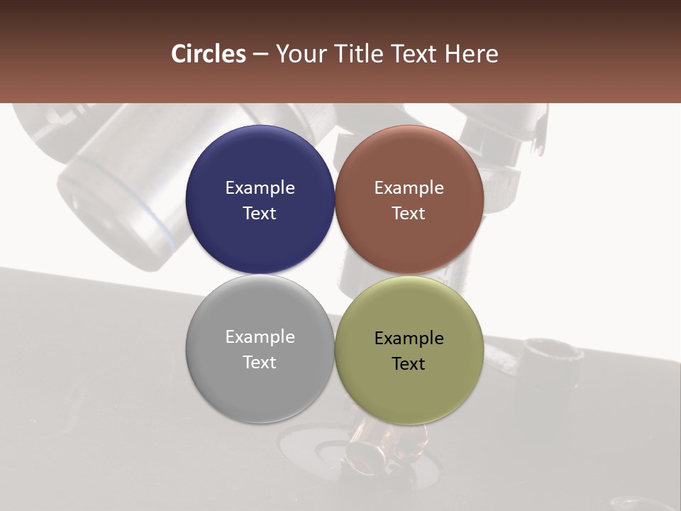 A Microscope And A Piece Of Chocolate On A Table PowerPoint Template