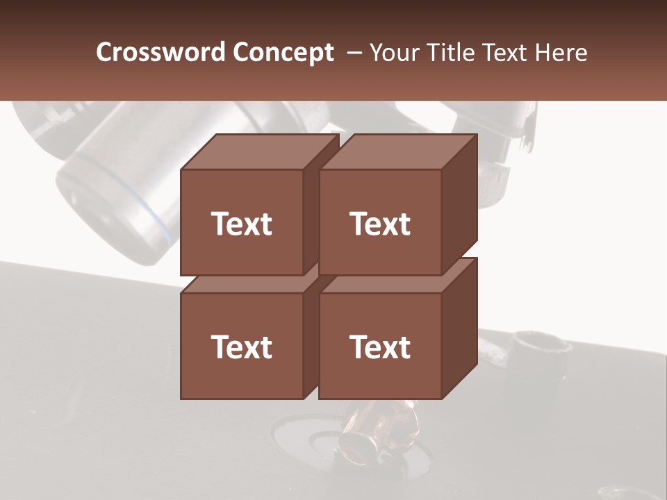 A Microscope And A Piece Of Chocolate On A Table PowerPoint Template