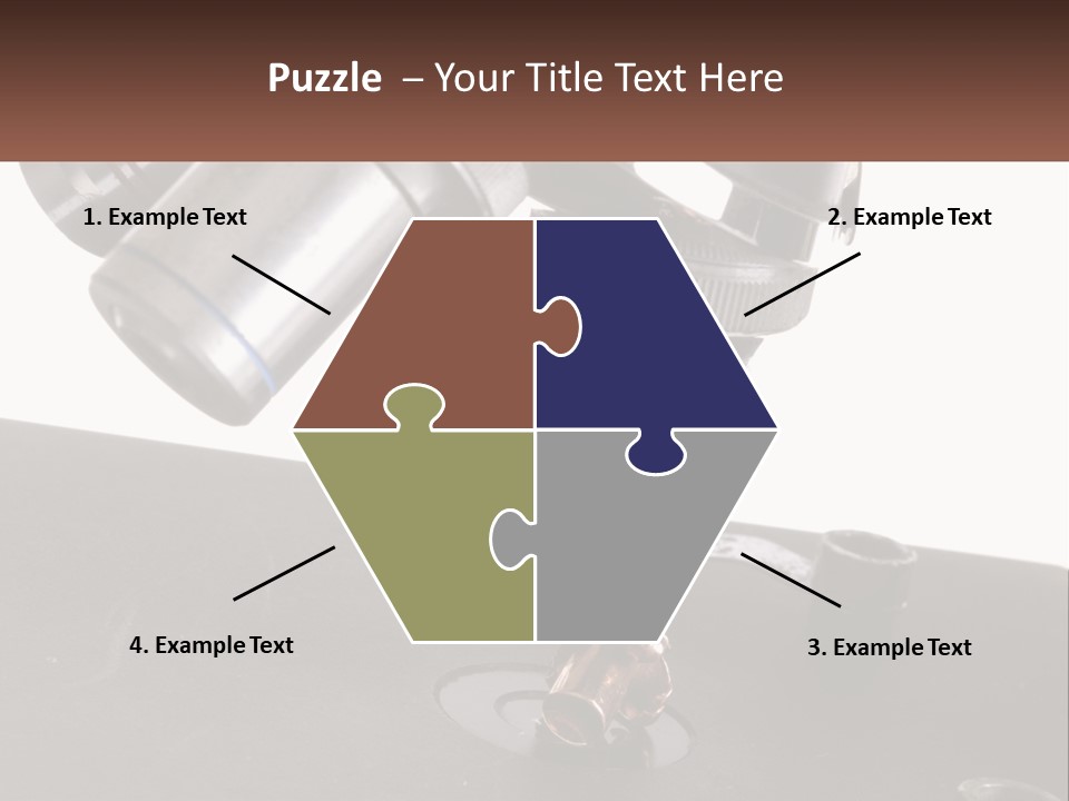 A Microscope And A Piece Of Chocolate On A Table PowerPoint Template