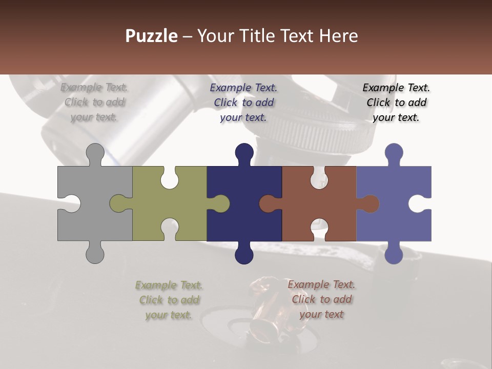A Microscope And A Piece Of Chocolate On A Table PowerPoint Template