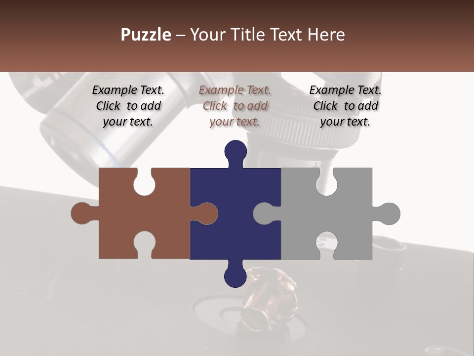 A Microscope And A Piece Of Chocolate On A Table PowerPoint Template