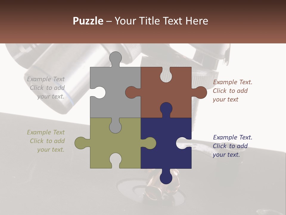 A Microscope And A Piece Of Chocolate On A Table PowerPoint Template