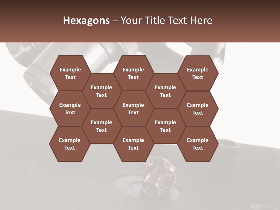 A Microscope And A Piece Of Chocolate On A Table PowerPoint Template