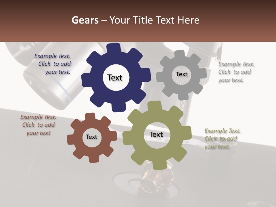 A Microscope And A Piece Of Chocolate On A Table PowerPoint Template