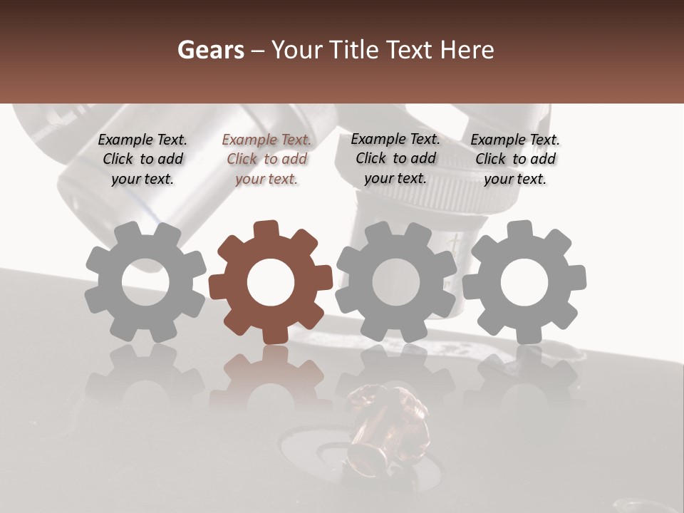 A Microscope And A Piece Of Chocolate On A Table PowerPoint Template