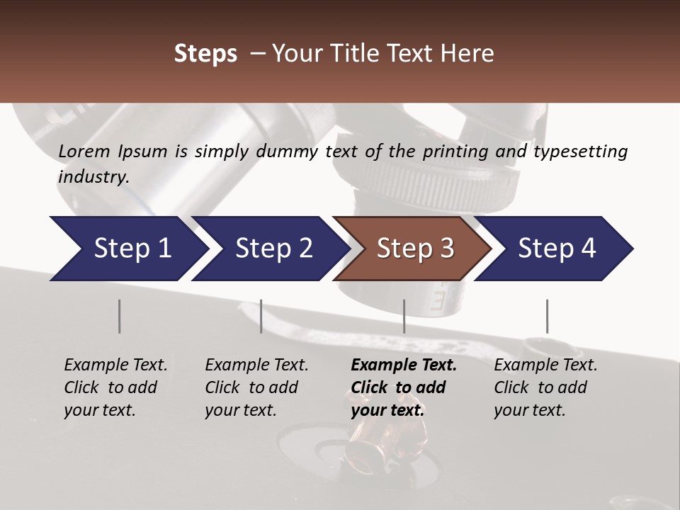 A Microscope And A Piece Of Chocolate On A Table PowerPoint Template