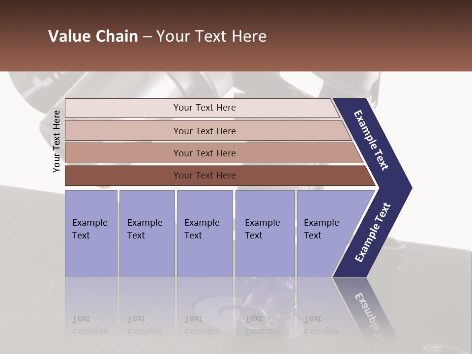 A Microscope And A Piece Of Chocolate On A Table PowerPoint Template