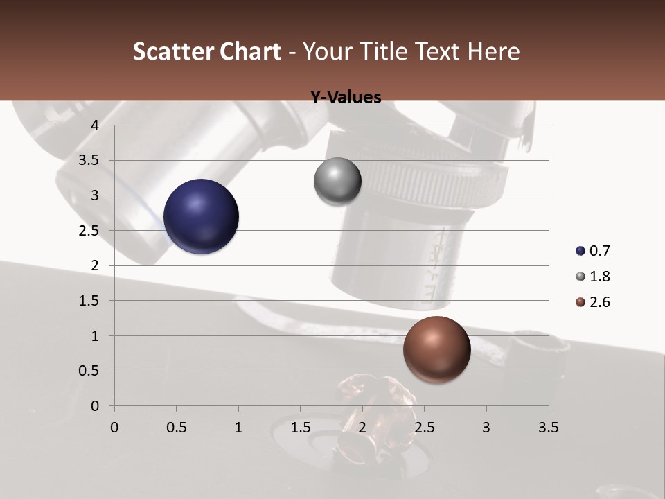 A Microscope And A Piece Of Chocolate On A Table PowerPoint Template