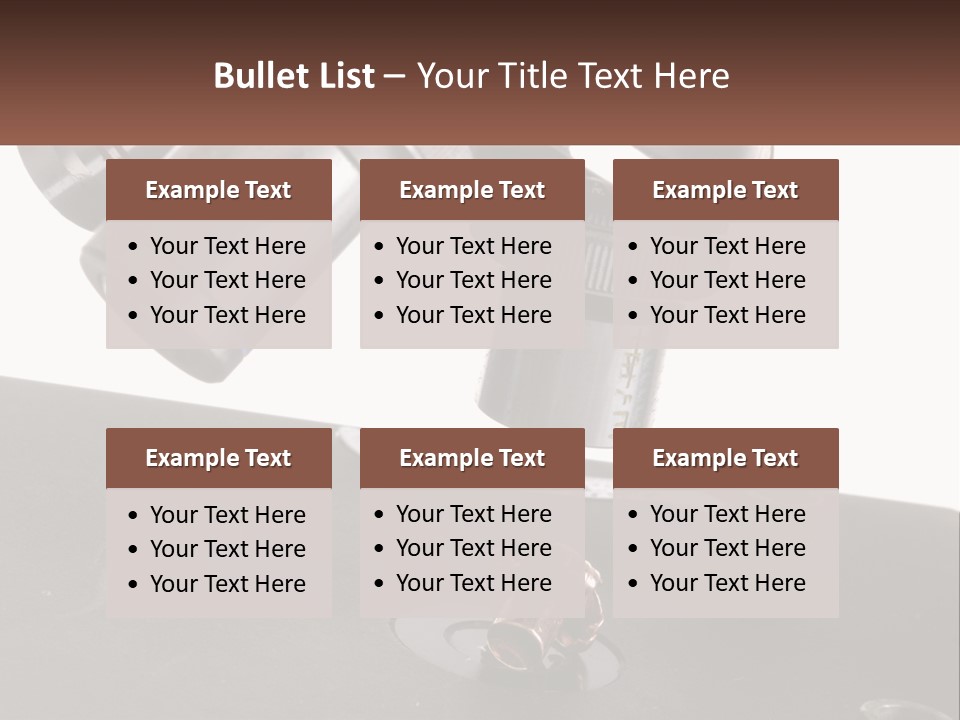 A Microscope And A Piece Of Chocolate On A Table PowerPoint Template
