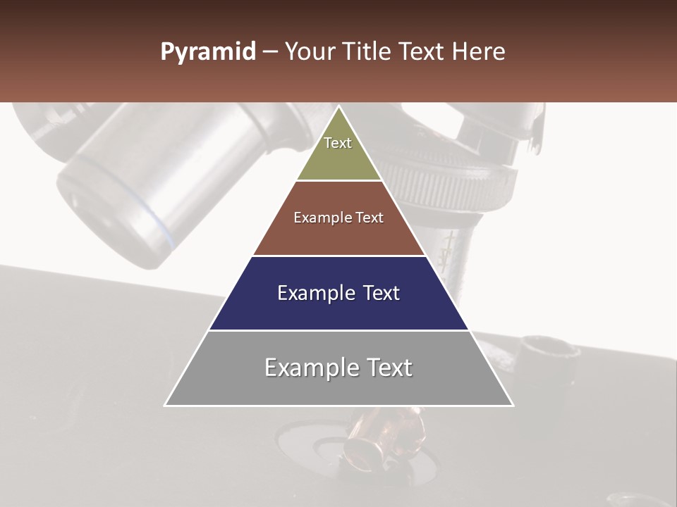 A Microscope And A Piece Of Chocolate On A Table PowerPoint Template