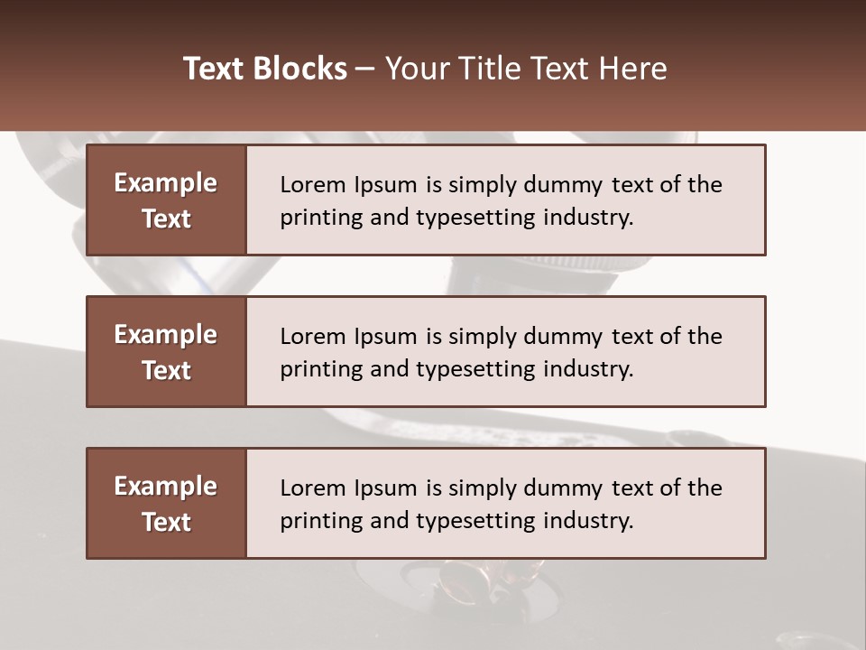 A Microscope And A Piece Of Chocolate On A Table PowerPoint Template