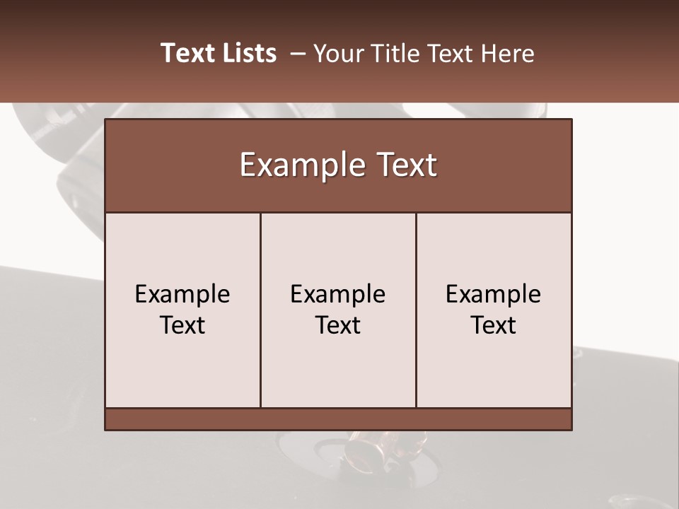 A Microscope And A Piece Of Chocolate On A Table PowerPoint Template