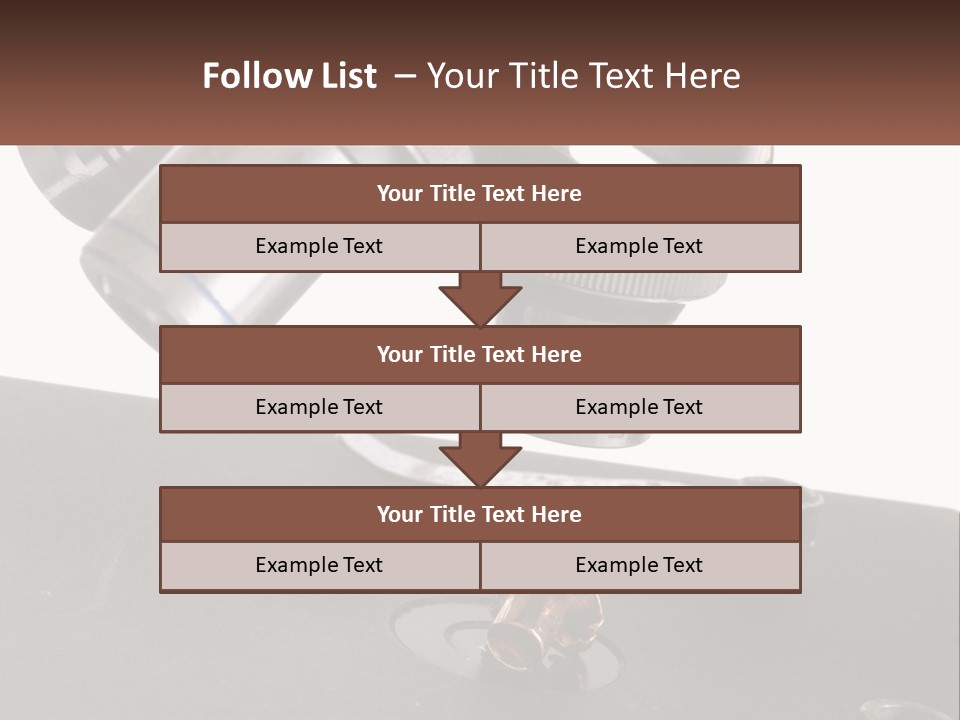 A Microscope And A Piece Of Chocolate On A Table PowerPoint Template