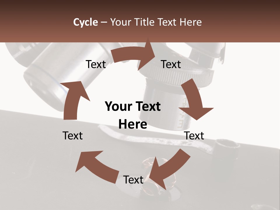 A Microscope And A Piece Of Chocolate On A Table PowerPoint Template