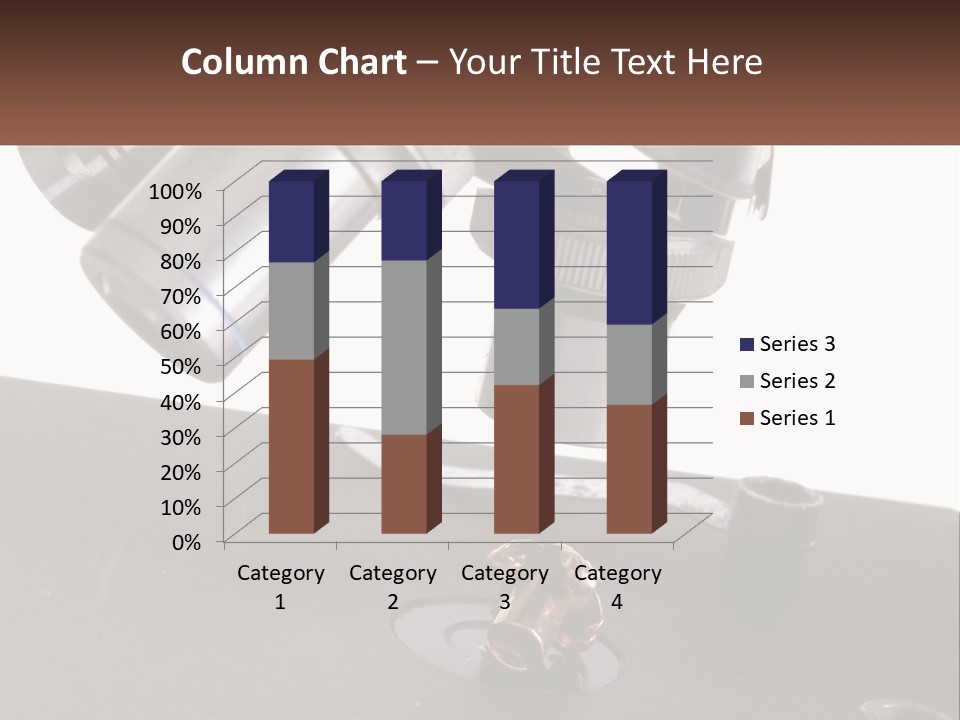A Microscope And A Piece Of Chocolate On A Table PowerPoint Template