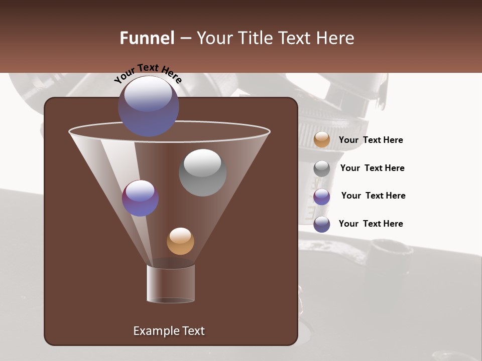 A Microscope And A Piece Of Chocolate On A Table PowerPoint Template