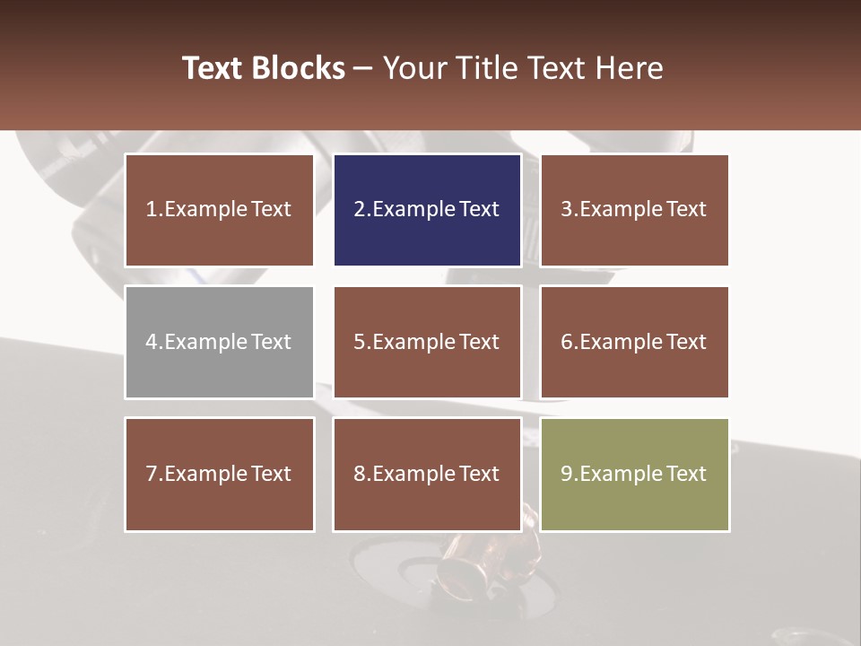 A Microscope And A Piece Of Chocolate On A Table PowerPoint Template