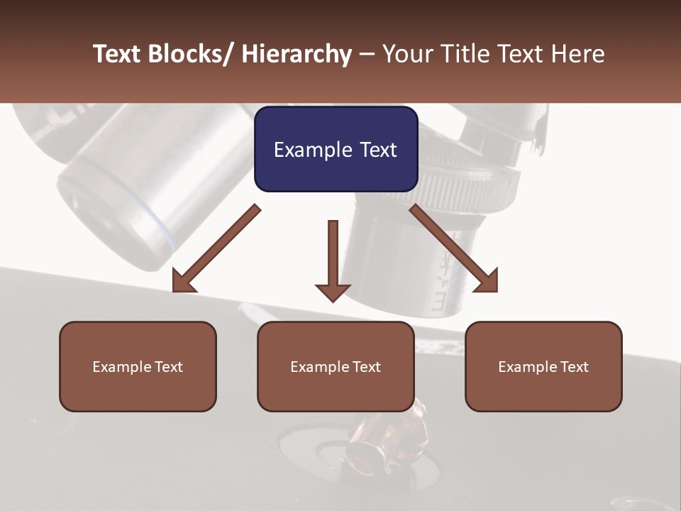A Microscope And A Piece Of Chocolate On A Table PowerPoint Template