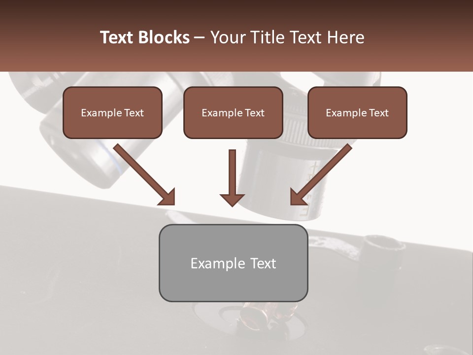 A Microscope And A Piece Of Chocolate On A Table PowerPoint Template