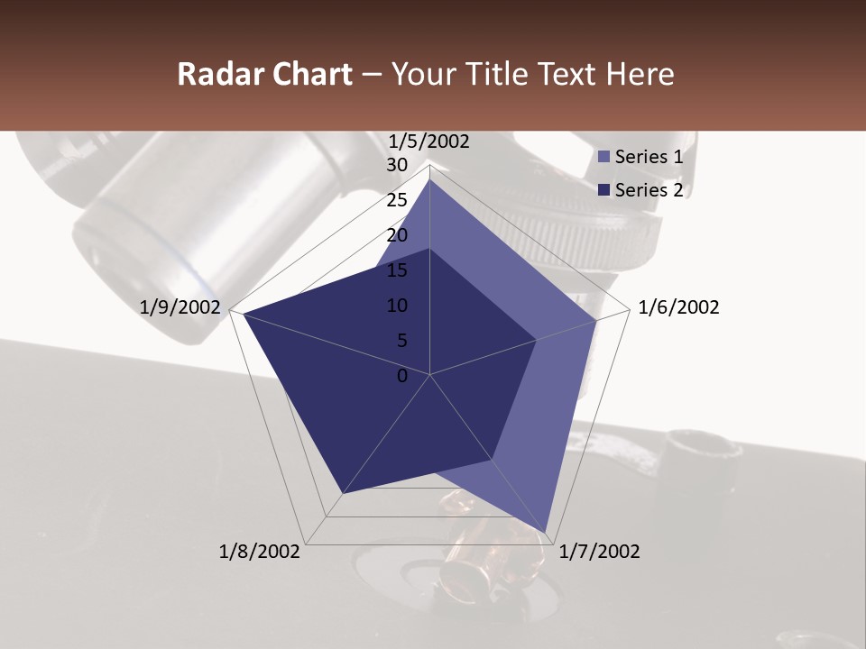 A Microscope And A Piece Of Chocolate On A Table PowerPoint Template