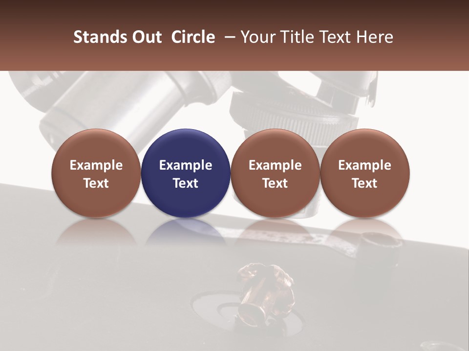 A Microscope And A Piece Of Chocolate On A Table PowerPoint Template