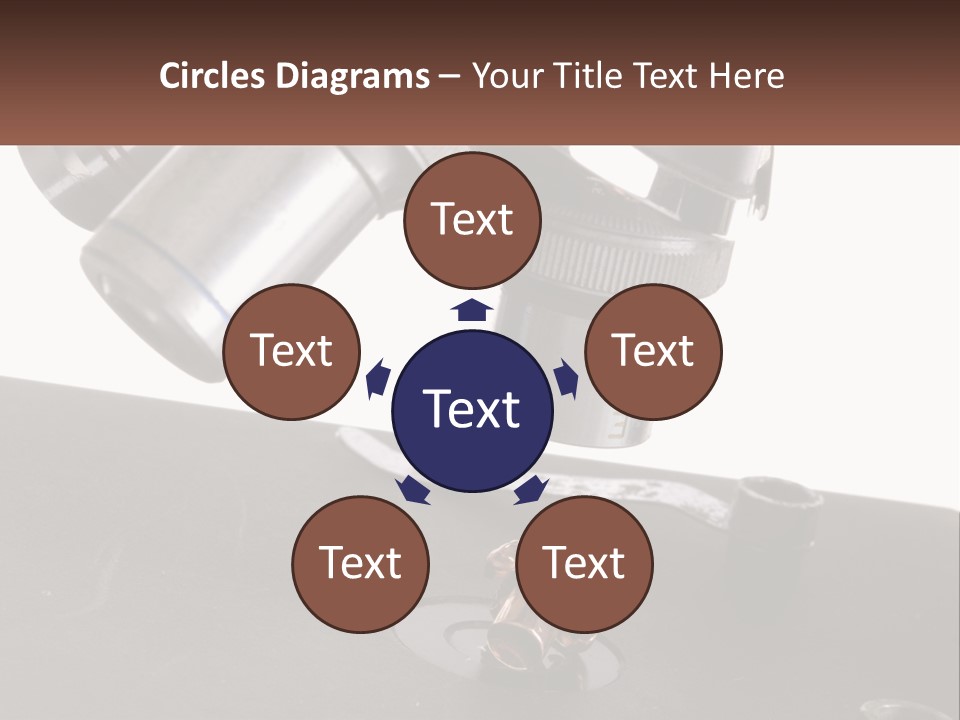 A Microscope And A Piece Of Chocolate On A Table PowerPoint Template