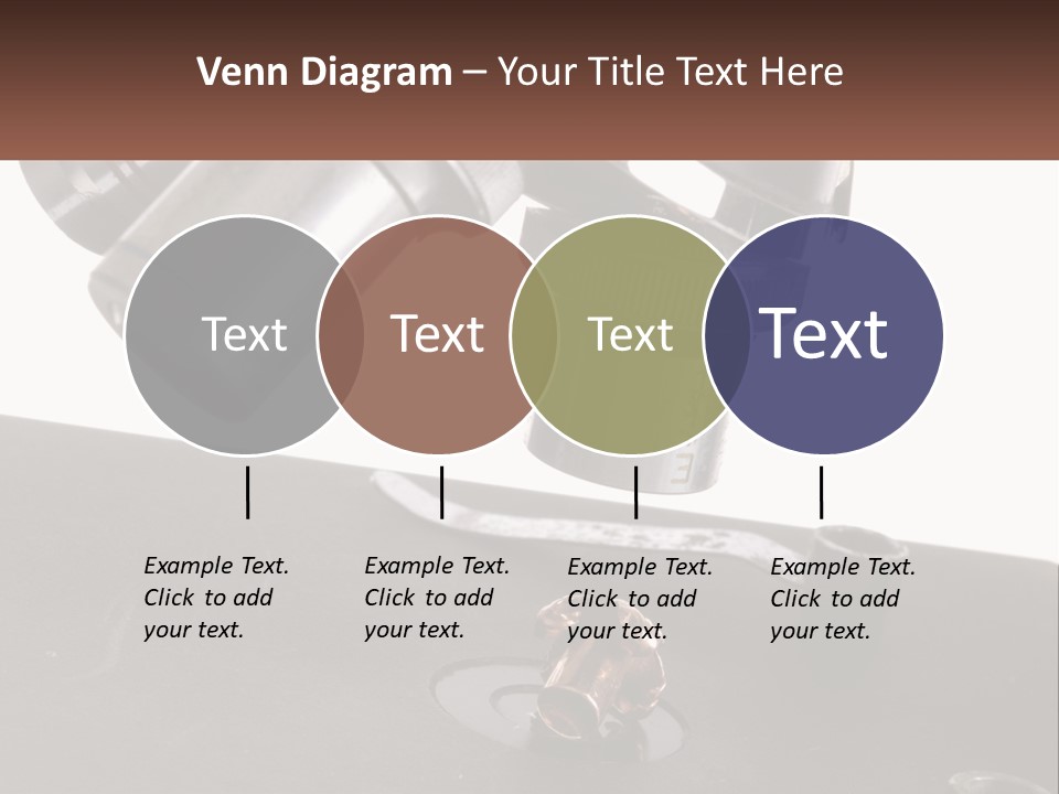 A Microscope And A Piece Of Chocolate On A Table PowerPoint Template