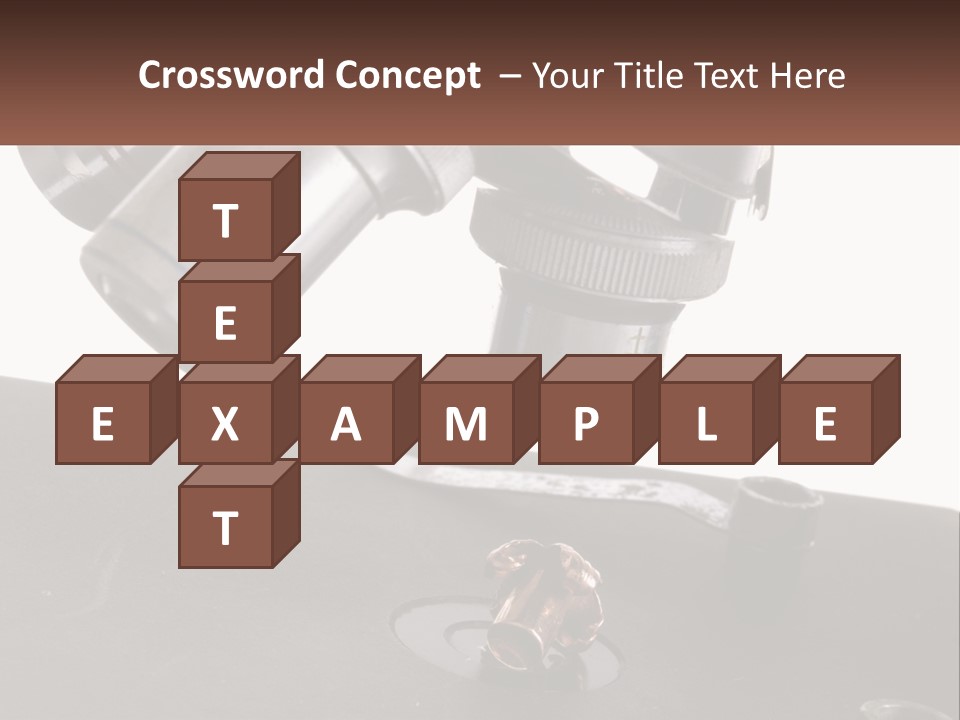 A Microscope And A Piece Of Chocolate On A Table PowerPoint Template