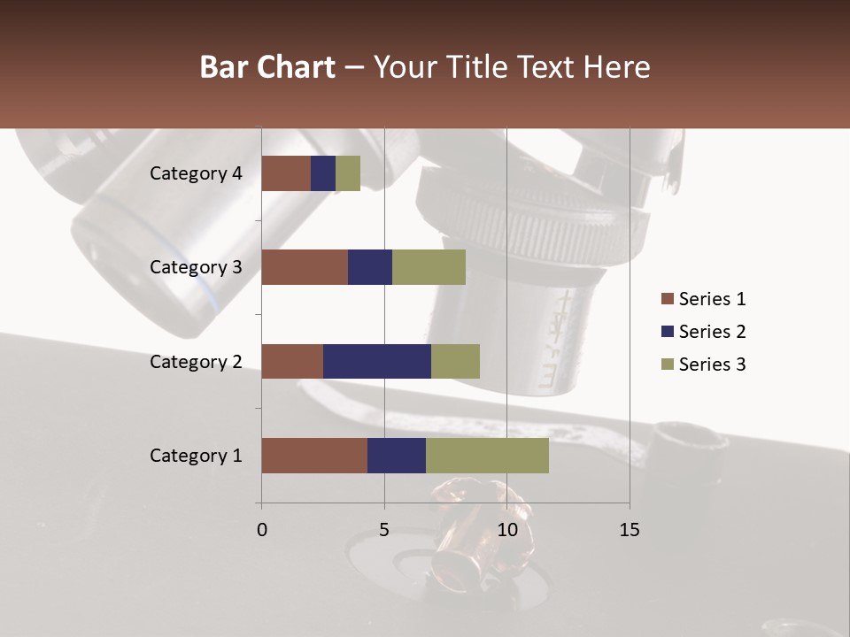 A Microscope And A Piece Of Chocolate On A Table PowerPoint Template